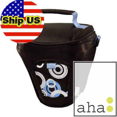 Original aha camera bag made of printed nylon material. For an SLR 