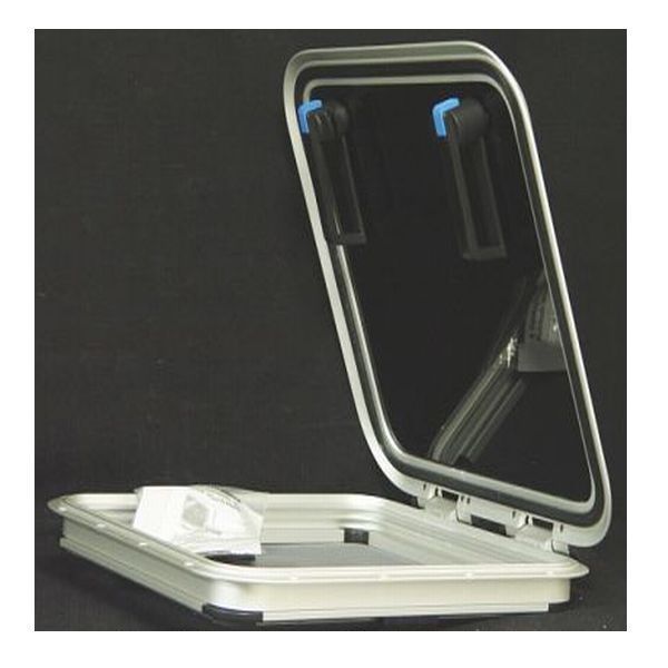 GEBO 16x16 IN ALUMINUM BOAT ESCAPE HATCH W/SCREEN  