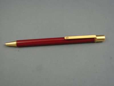 Authentic Cartier Burgundy Gold Plated Pen Great  