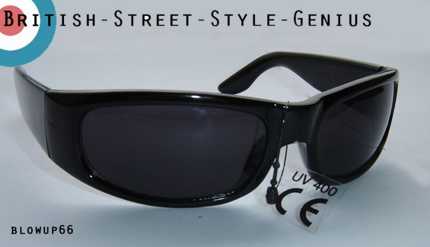 Mod UV sunglasses,wrap around shades,skinhead,ska,60s  