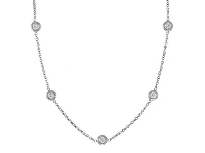 CZ by the Yard Inch Silver Chain Necklace 24 36 54  