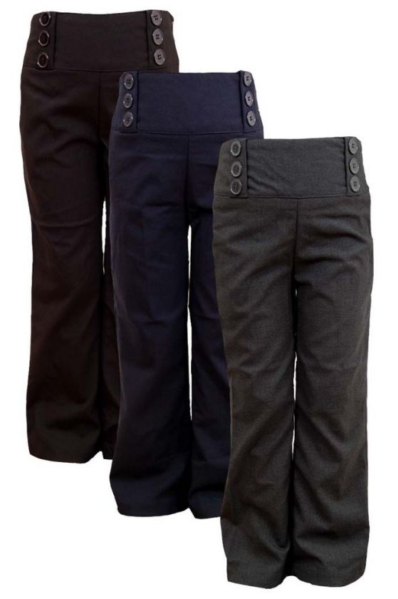 New School Girls Bootcut School Trousers 3 10 Years  