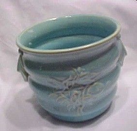 BEAUTIFUL VINTAGE BLUE VERY LARGE McCOY PLANTER  