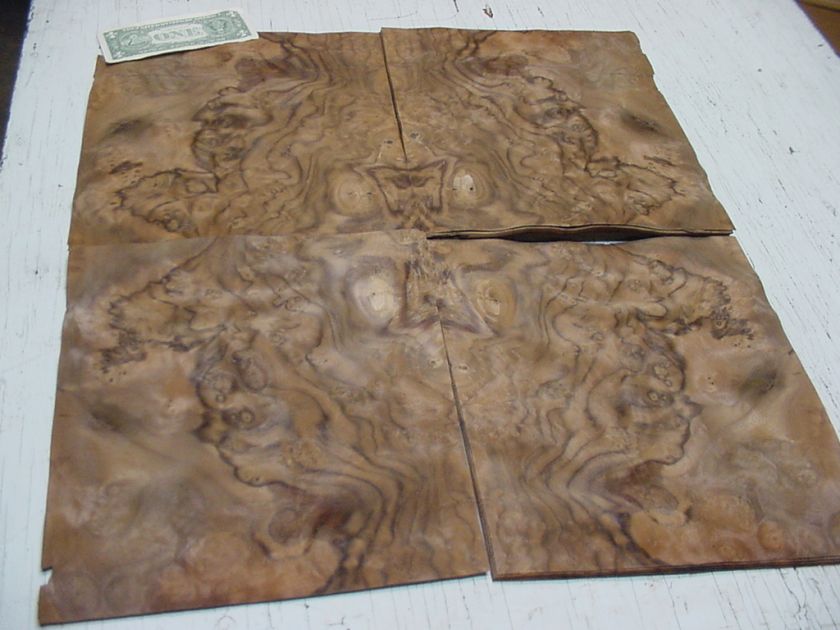 1973 Walnut burl veneer 19 sqft. Nice  