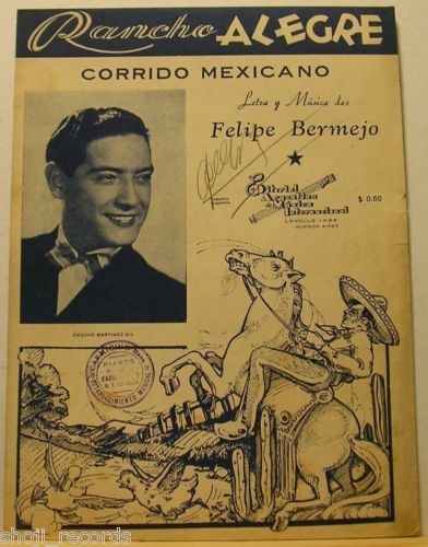 RANCHO ALEGRE sheet music FELIPE BERMEJO  