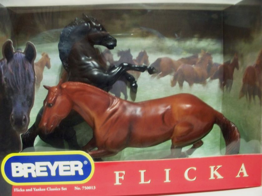 BREYER FLICKA & YANKEE CLASSIC SET # 750013 NIB MOVIE RETIRED WYOMING 