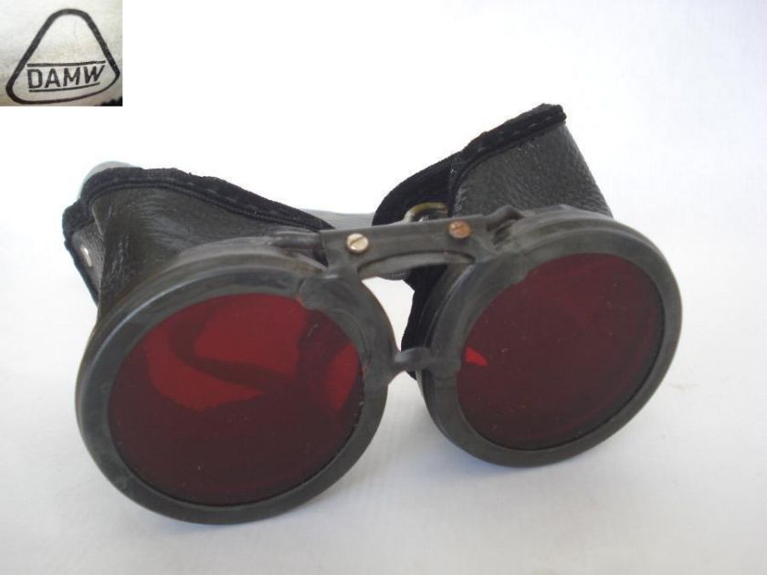 WWII ORIGINAL GERMAN U BOAT GOGGLES w/RED SCREENS  