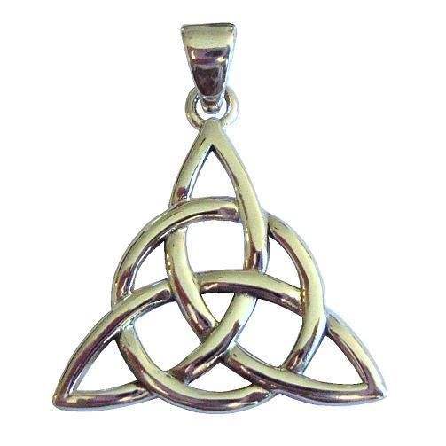 Silver Triquetra Charmed Pendant Wiccan Pagan Jewelry  