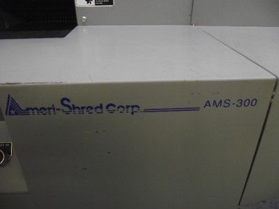 AMERI SHRED AMS 300 16 THROAT 1/4 COMMERCIAL PAPER SHREADER 460V 3HP 