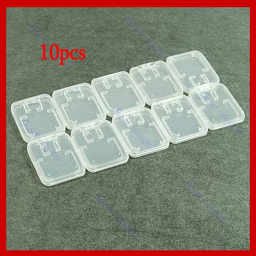 10pcs TF Micro SD SDHC Memory Card Plastic Case White  