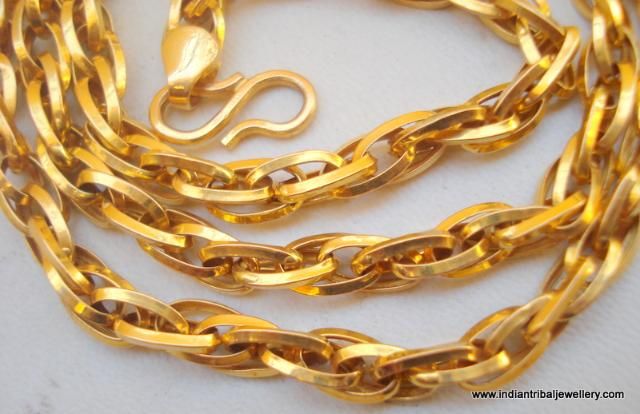 traditional design 20k gold chain necklace rajasthan india  