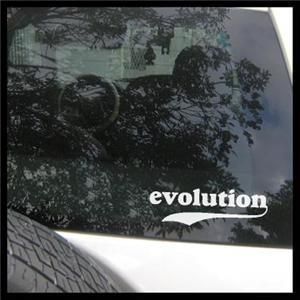 Evolution Vinyl Decal, Darwin, Science Car Sticker  