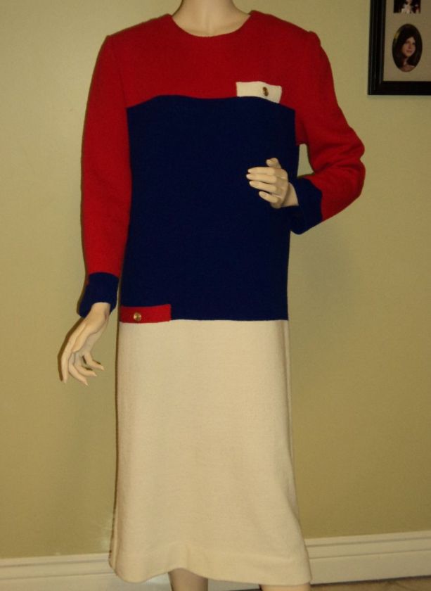 Castleberry LTD Red, White and Blue Bouckle Dress Size 14  