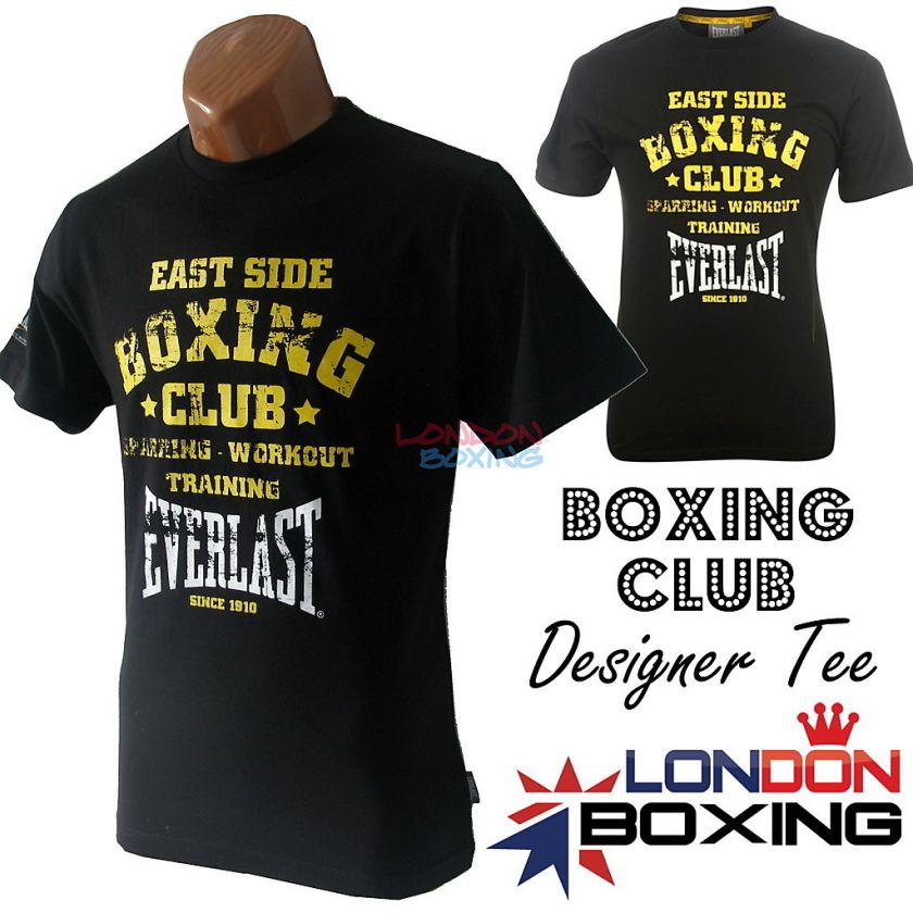 Everlast BOXING BRONX NYC East Side FUNKY BLACK Boxing Club T shirt 