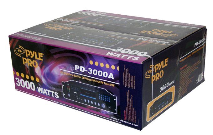   Home PD3000A 3000W 4 Channel Audio Receiver DVD/CD//USB Tuner Input