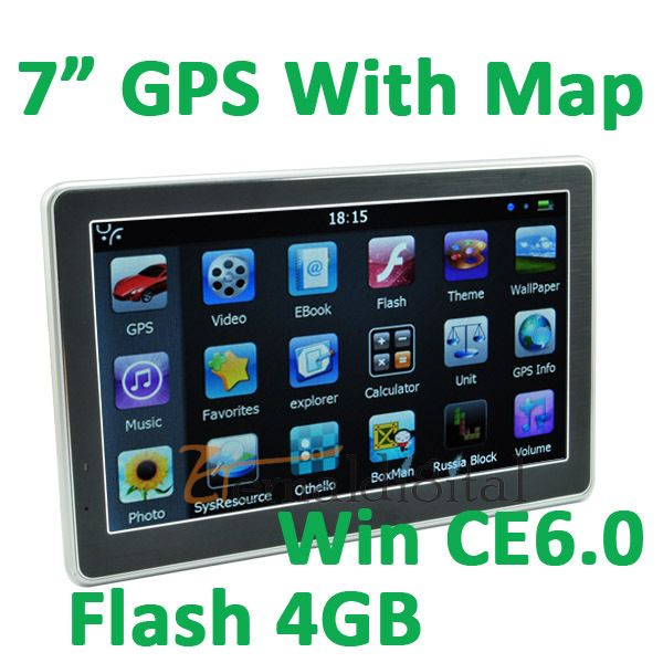 Fashion 7 Car GPS Navigation FY Atlas CUP 128M RAM  MP4 FM 4GB New 