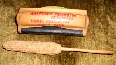 RARE RAYMOND CHISHOLM ADJUSTABLE THE ORIGINAL TURKEY CALL/CORN COB 