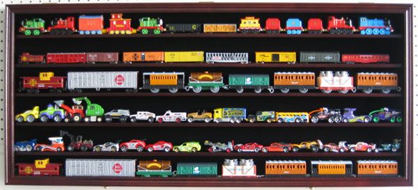 Diecast Toy Car, HO RR Train, Hot Wheels Display Case  