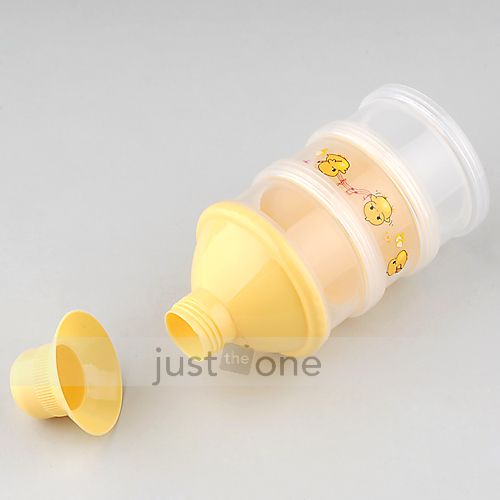 Yellow Portable Baby Infant Feeding Milk Powder Bottle Container 3 