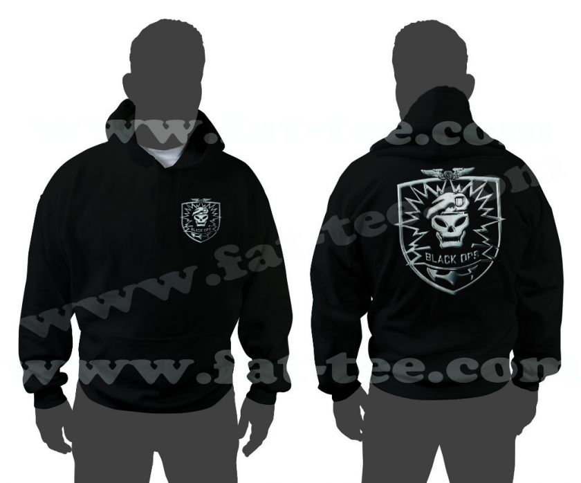 CALL OF DUTY BLACK OPS CHROME look HEAVY HOODIE COD  