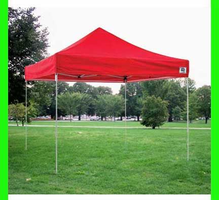 New Ez Pop Up Canopy 10 Shelter Fair EZUP Tent Red Top  