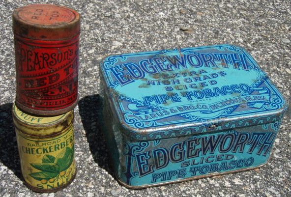 VINTAGE METAL TINS COLLECTIBLE ADVERTISING TOBACCO  