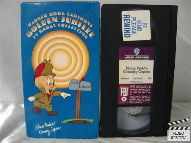 Elmer Fudds Comedy Capers VHS Golden Jubilee 24 K Coll 095391160631 