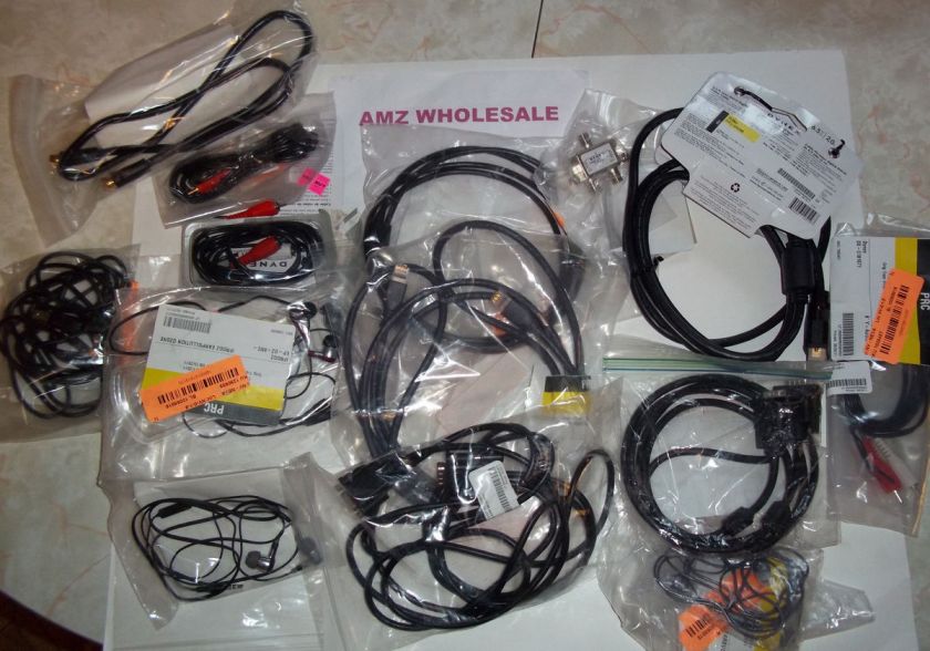   lot of electronic cords & computer cords 14 items lot #03  