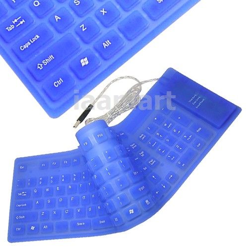   109 Keys Silicone Flexible Keyboard for PC Laptop Win7 Mac  