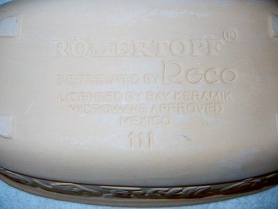   111 Clay Cooker Replacement Bottom Only Reco Mexico Oven Baker  