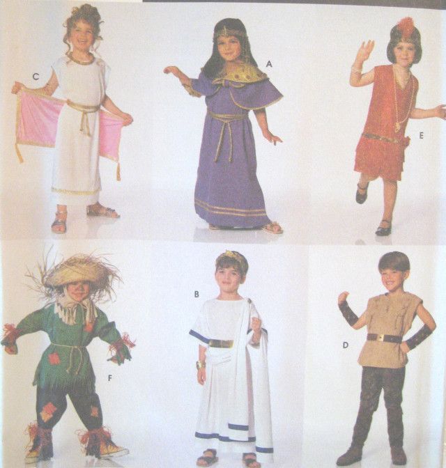 Childs Scarecrow Flapper Egyptian Costume Pattern 7386  