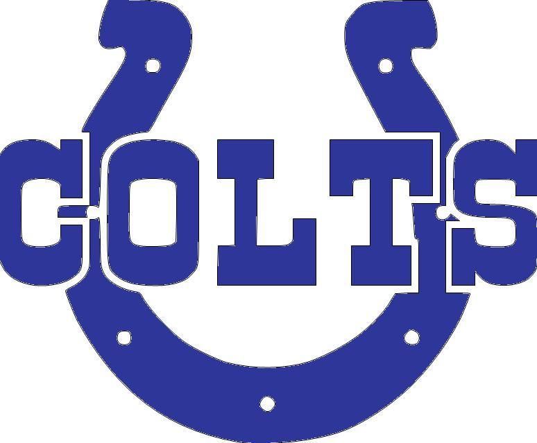 BIG Indianapolis Colts NFL football vinyl logo wall 375  