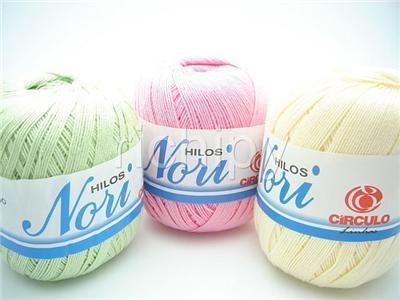 LOT CREAM PINK GREEN COTTON YARN #5 CROCHET THREADS NEW  