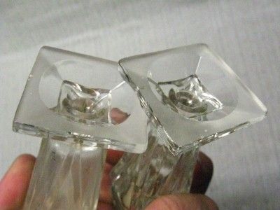 vintage glass or crystal salt and pepper shakers cork make an offer 