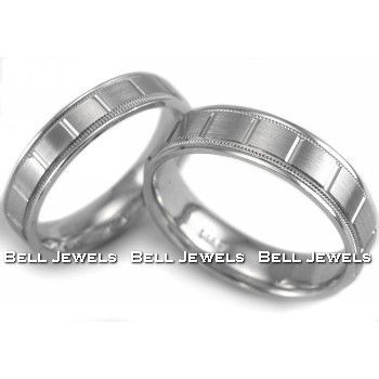   & HER MATCHING BRIDAL SET WEDDING BANDS RINGS 14K WHITE GOLD  