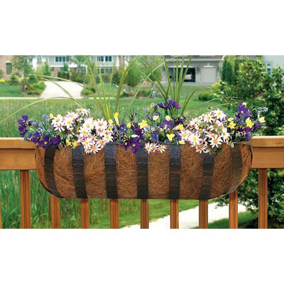 24 Mission Window Box Deck Planter HTEM24_BZ  