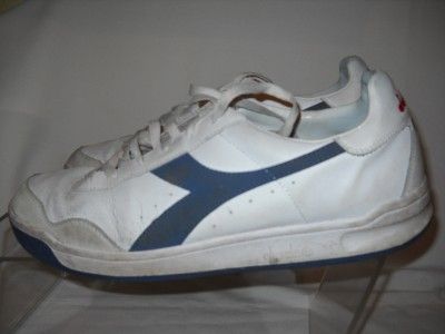 VINTAGE DIADORA LEATHER TENNIS SHOES US 12  