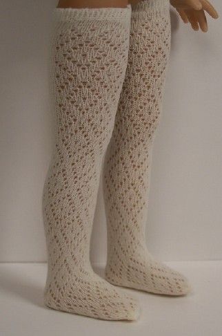 CREAM Thigh Hi Socks For Diana Effner 13 Vinyl Dolls♥  