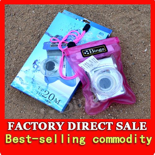 WATERPROOF UNDERWATER DIGITAL CAMERA CASE COVER PINK  