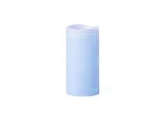 Flameless Wax Candles Large Melt Edge Pillar Blue  