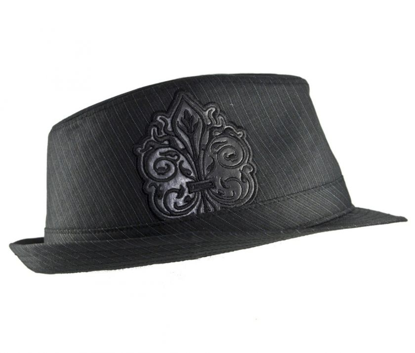 Fender First Class Fedora Hat Fleur De Lis Black Fedora  