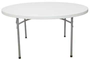 60 Round Commercial Lightweight Plastic Folding Tables  