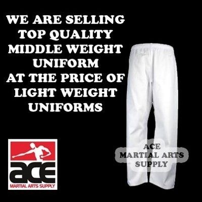 MARTIAL ARTS KARATE TAEKWONDO GI UNIFORM PANTS ANY SIZE  