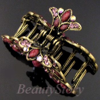   Item  rhinestone crystal Antiqued fashion hair claw clip