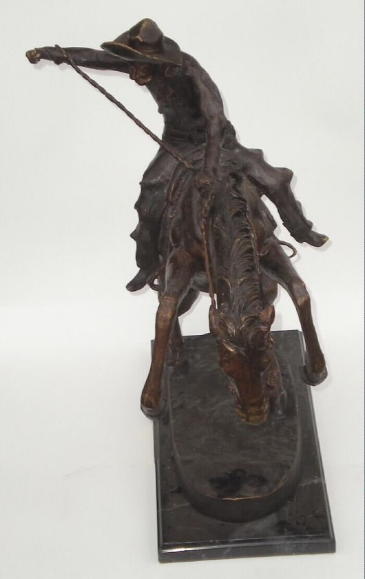 BRONZE FREDERIC REMINGTON_BRONCO BUSTER_SCULPTURE  