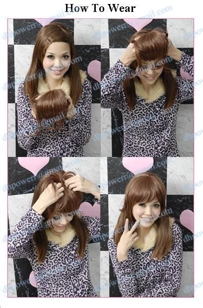 Ladys Clip on Bang Fringe Hair Extension HOT Sell M 14  