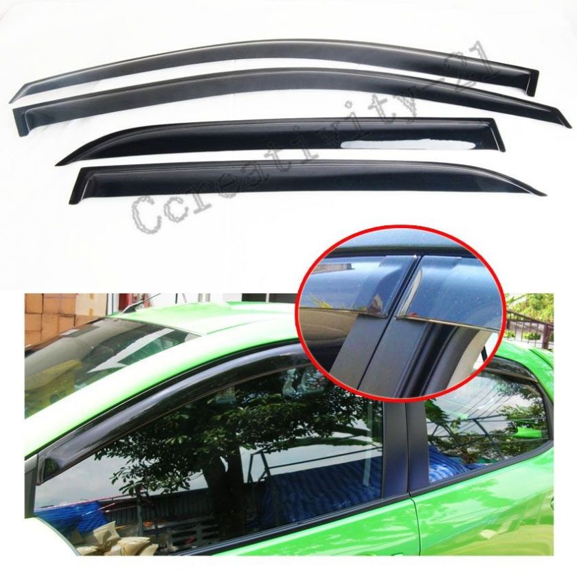 06 10 Honda Civic Sedan Window Deflectors Vents 4 Drs  