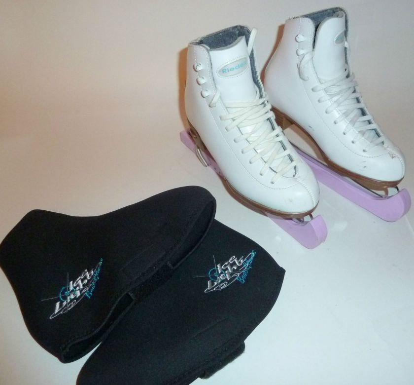 RIEDELL ICE SKATES WITH SAPPHIRE BLADES  