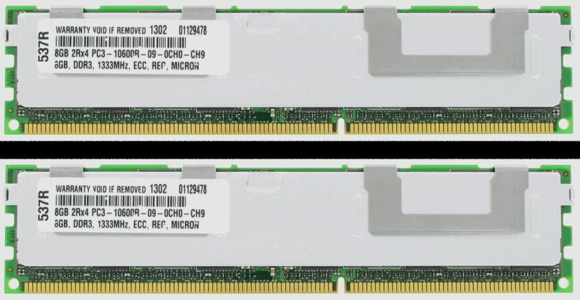 16GB (2X8GB) MEMORY FOR HP PROLIANT DL380 G7 DL980 G7 ML330 G6 ML350 