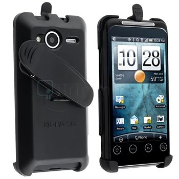   Holster Belt Clip Hard Case+Privacy LCD SP Film For HTC EVO Shift 4G